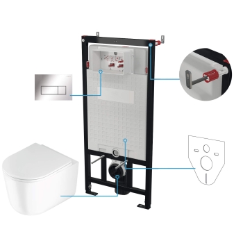Zestaw WC podtynkowy 6 w 1